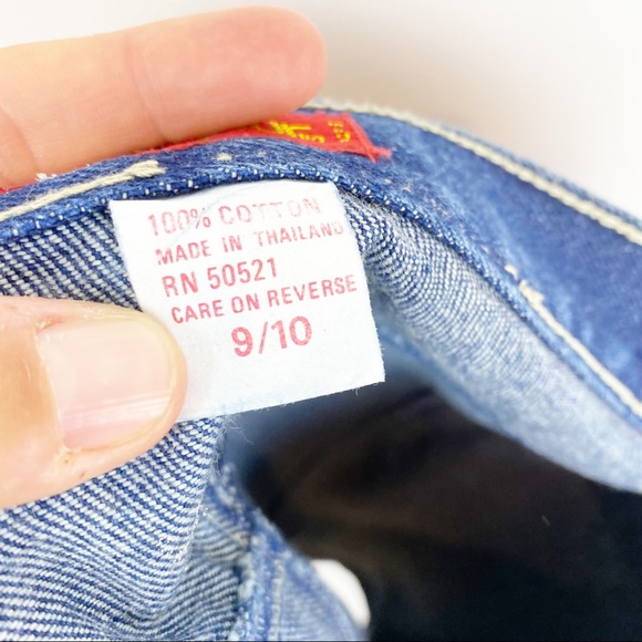 Vintage | 90's Bonjour Zip Front and Back Rigid Denim Skirt - Picture 7 of 8